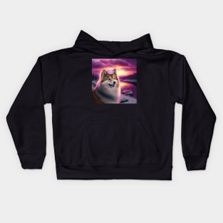 Finnish Lapphund Portrait Kids Hoodie